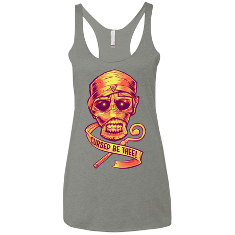 T-Shirts Venetian Grey / X-Small CURSED Women's Triblend Racerback Tank