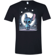 T-Shirts Black / X-Small Cute Alien Men's Semi-Fitted Softstyle