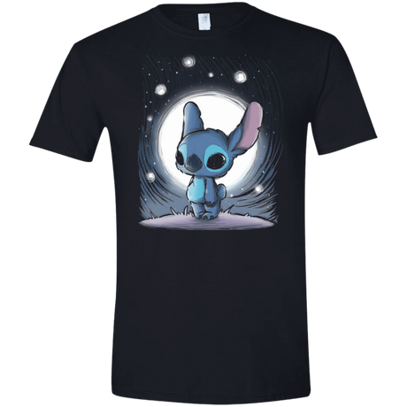 T-Shirts Black / X-Small Cute Alien Men's Semi-Fitted Softstyle