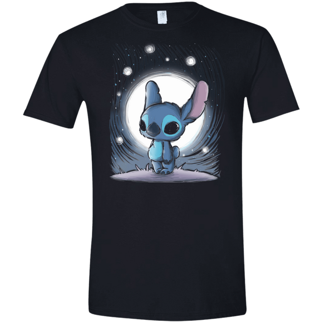 T-Shirts Black / X-Small Cute Alien Men's Semi-Fitted Softstyle