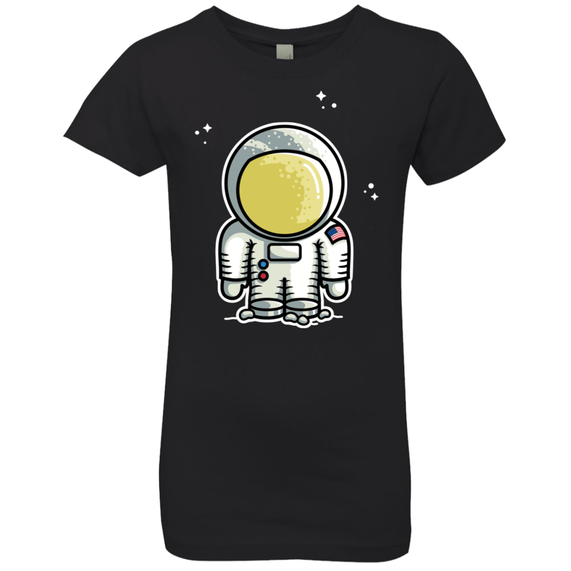 T-Shirts Black / YXS Cute Astronaut Girls Premium T-Shirt