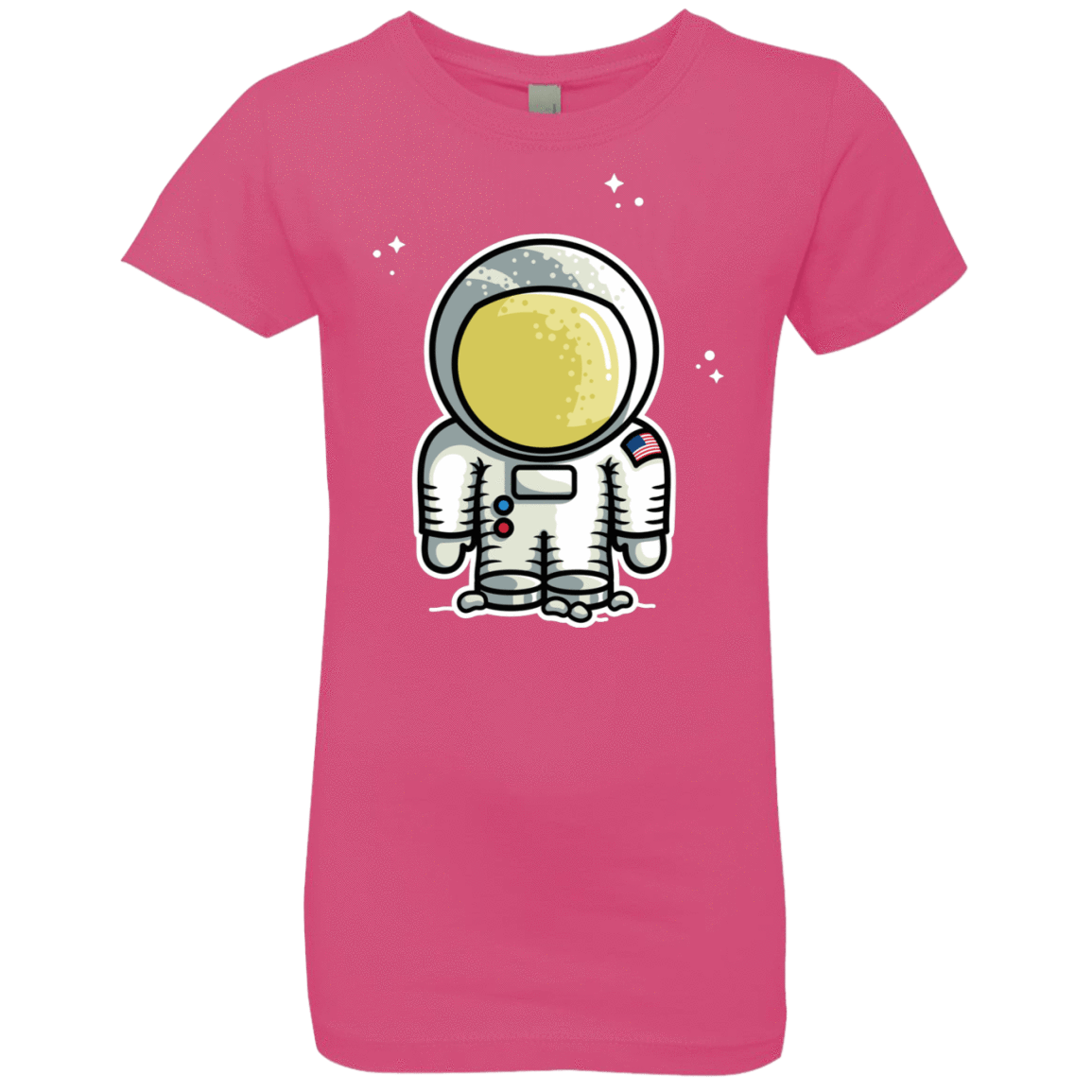 T-Shirts Hot Pink / YXS Cute Astronaut Girls Premium T-Shirt