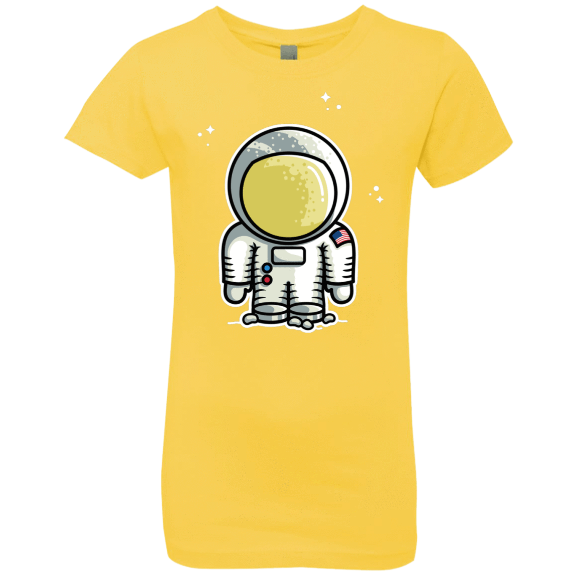 T-Shirts Vibrant Yellow / YXS Cute Astronaut Girls Premium T-Shirt