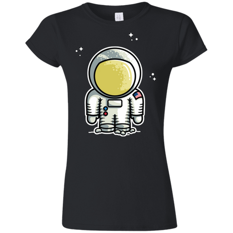 T-Shirts Black / S Cute Astronaut Junior Slimmer-Fit T-Shirt