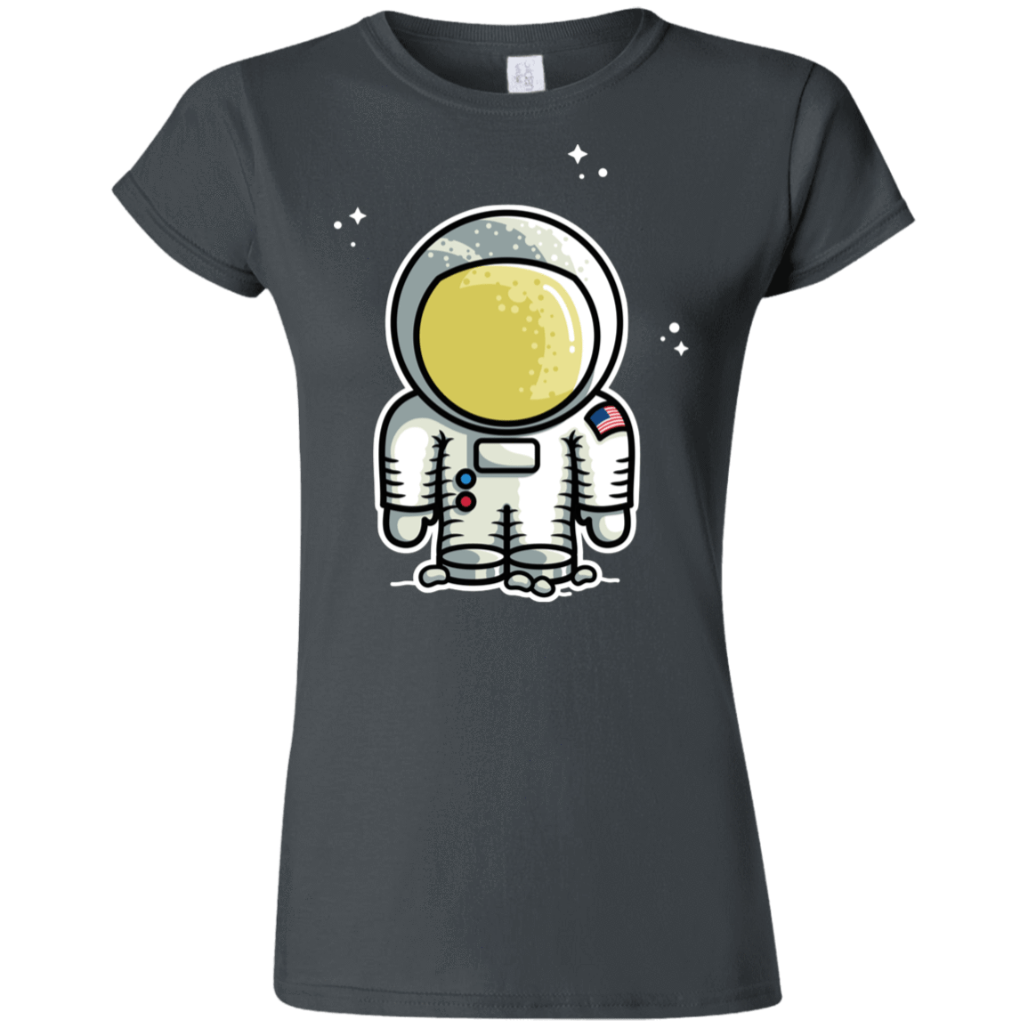 T-Shirts Charcoal / S Cute Astronaut Junior Slimmer-Fit T-Shirt