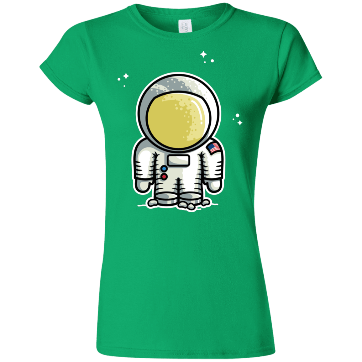 T-Shirts Irish Green / S Cute Astronaut Junior Slimmer-Fit T-Shirt