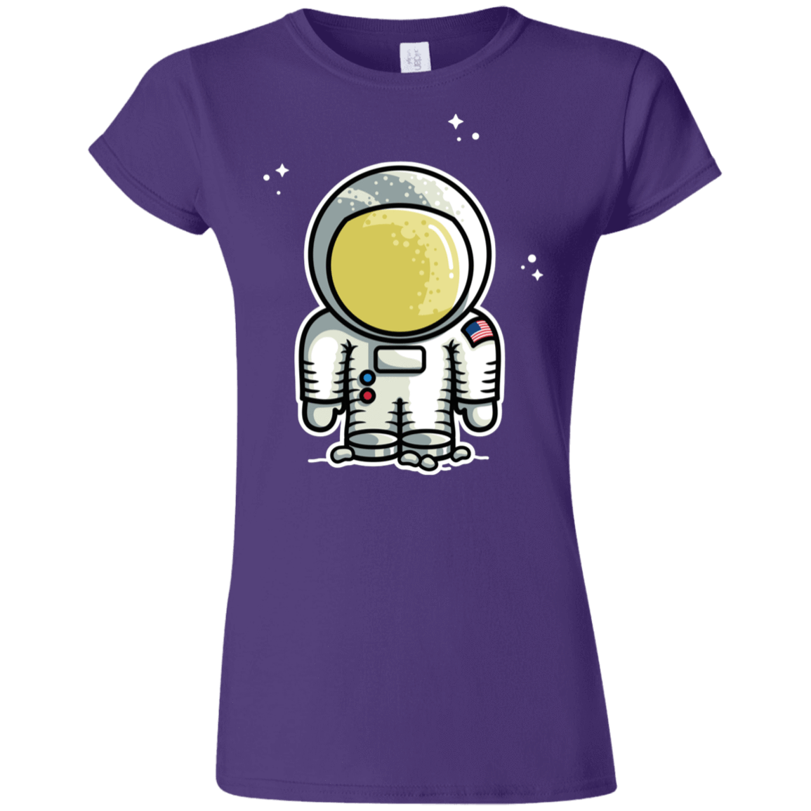 T-Shirts Purple / S Cute Astronaut Junior Slimmer-Fit T-Shirt