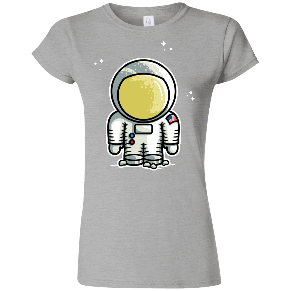 T-Shirts Sport Grey / S Cute Astronaut Junior Slimmer-Fit T-Shirt