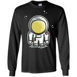 T-Shirts Black / S Cute Astronaut Men's Long Sleeve T-Shirt