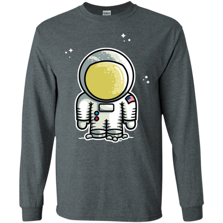 T-Shirts Dark Heather / S Cute Astronaut Men's Long Sleeve T-Shirt