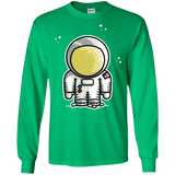 T-Shirts Irish Green / S Cute Astronaut Men's Long Sleeve T-Shirt