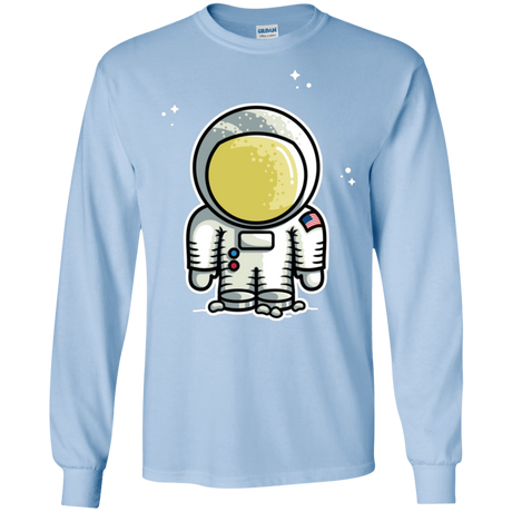 T-Shirts Light Blue / S Cute Astronaut Men's Long Sleeve T-Shirt