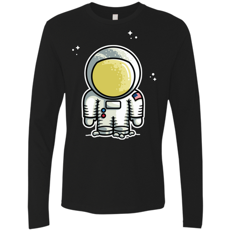 T-Shirts Black / S Cute Astronaut Men's Premium Long Sleeve