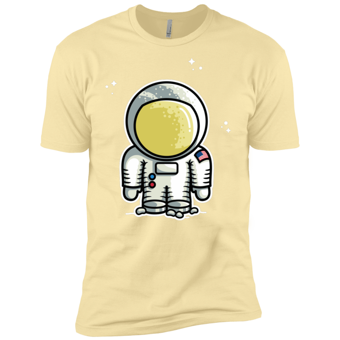 T-Shirts Banana Cream / X-Small Cute Astronaut Men's Premium T-Shirt