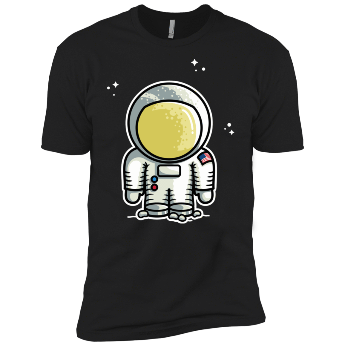 T-Shirts Black / X-Small Cute Astronaut Men's Premium T-Shirt