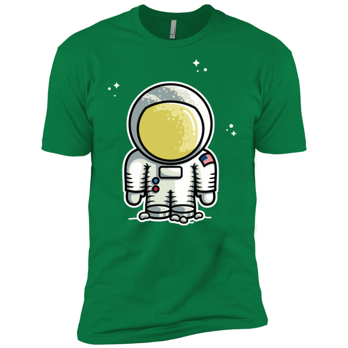 T-Shirts Kelly Green / X-Small Cute Astronaut Men's Premium T-Shirt