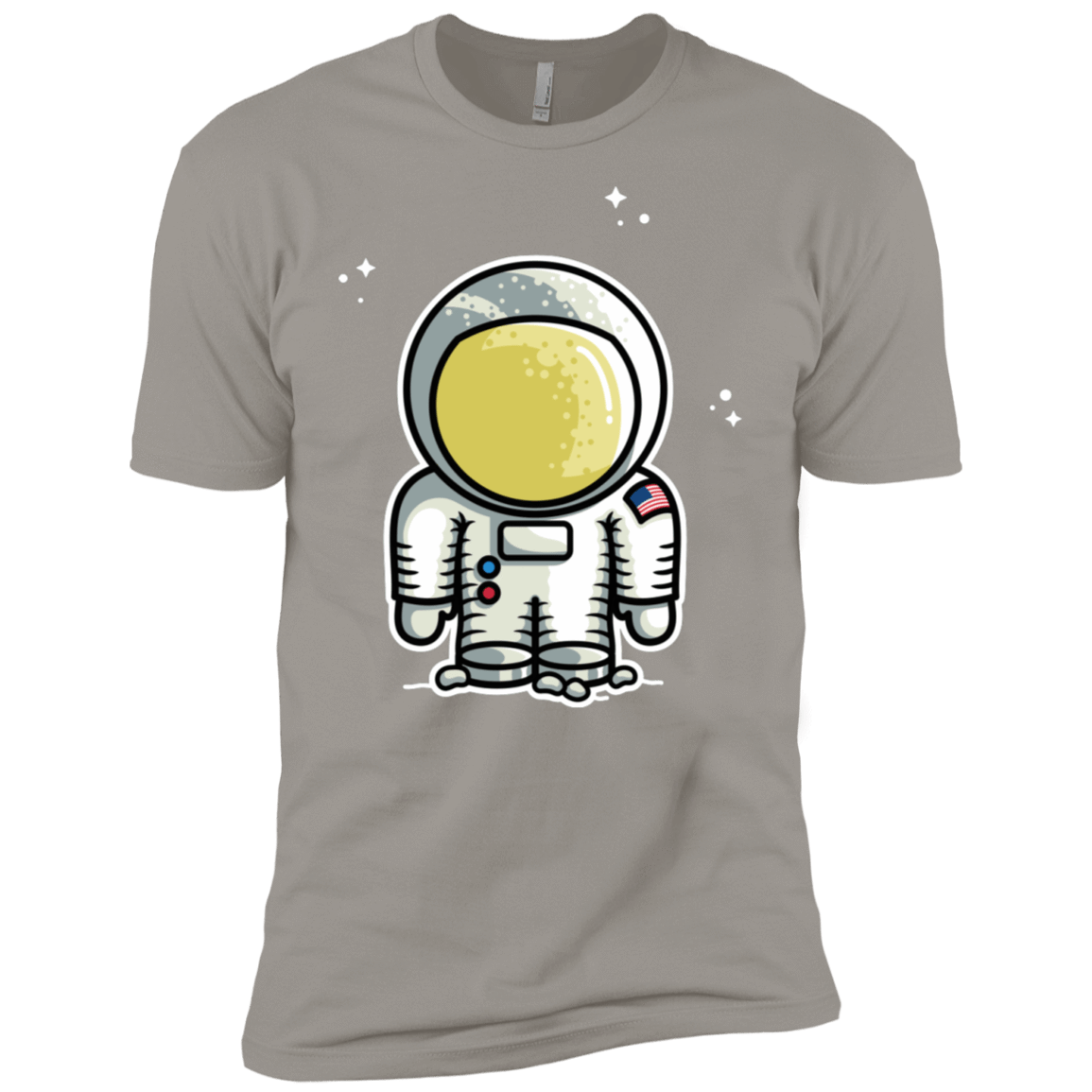 T-Shirts Light Grey / X-Small Cute Astronaut Men's Premium T-Shirt