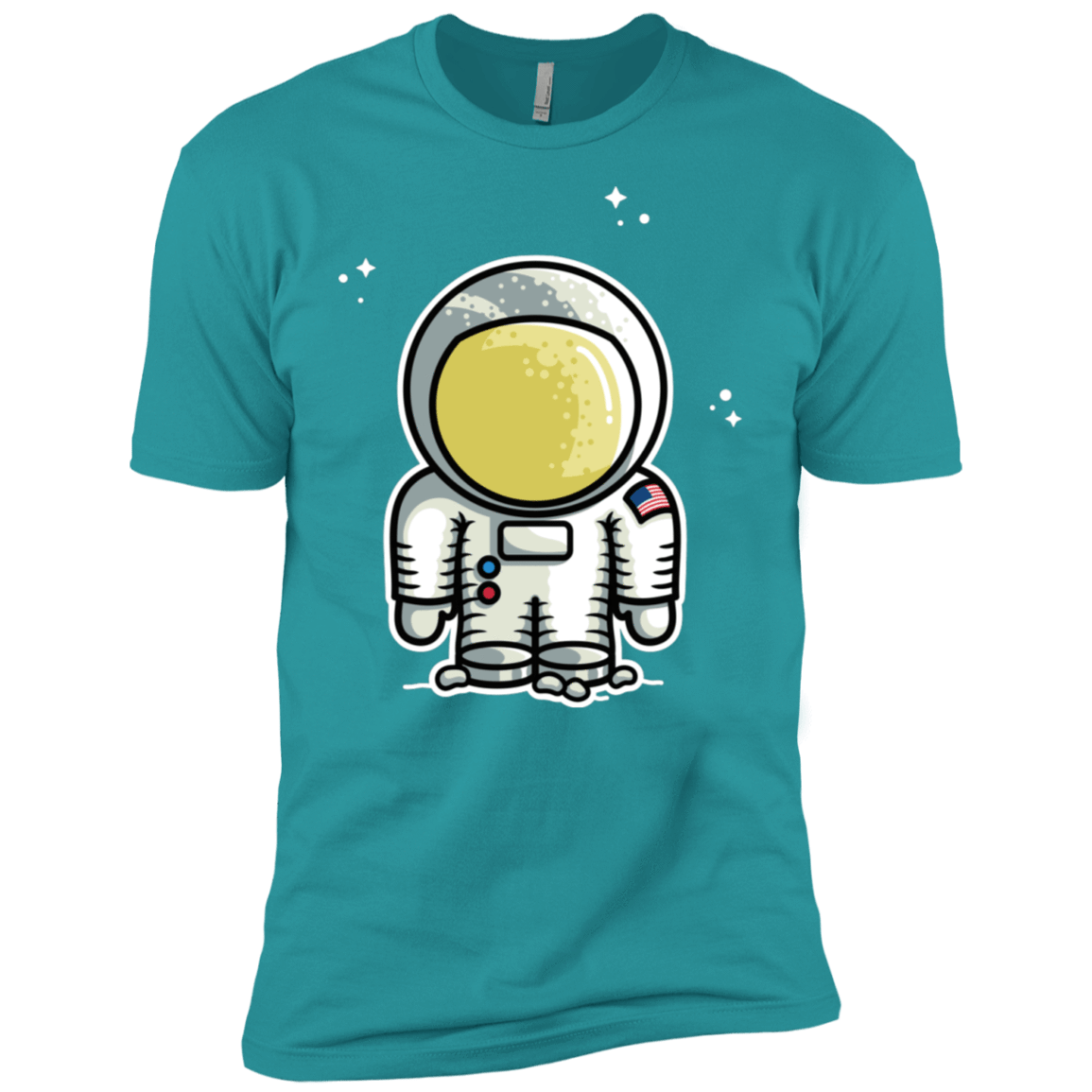 T-Shirts Tahiti Blue / X-Small Cute Astronaut Men's Premium T-Shirt