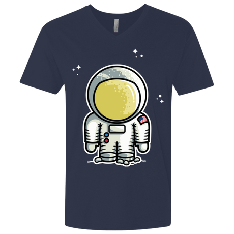 T-Shirts Midnight Navy / X-Small Cute Astronaut Men's Premium V-Neck