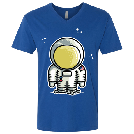 T-Shirts Royal / X-Small Cute Astronaut Men's Premium V-Neck