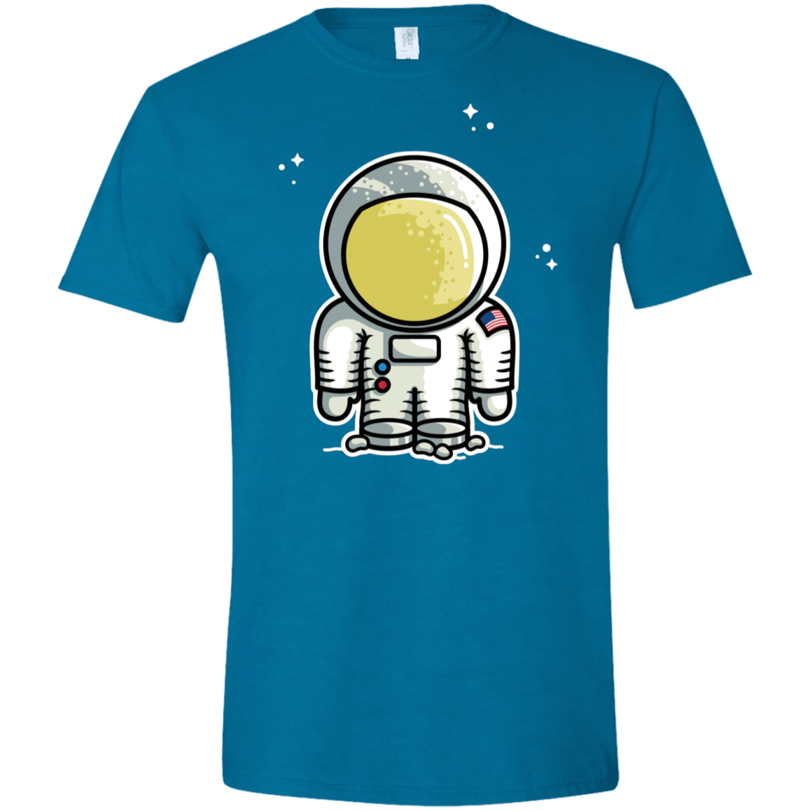 T-Shirts Antique Sapphire / S Cute Astronaut Men's Semi-Fitted Softstyle