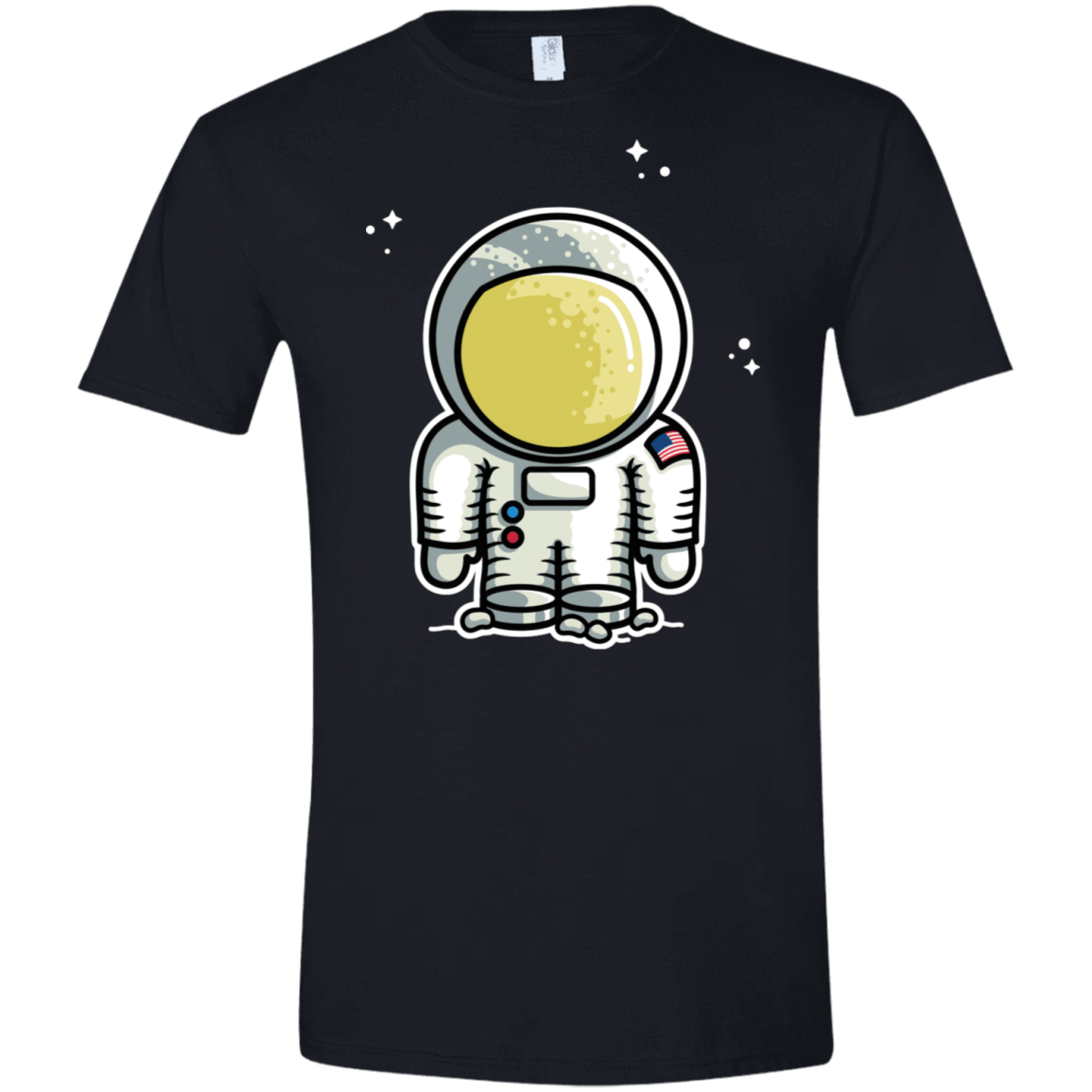 T-Shirts Black / X-Small Cute Astronaut Men's Semi-Fitted Softstyle