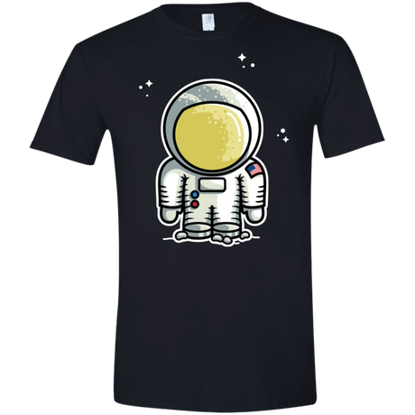 T-Shirts Black / X-Small Cute Astronaut Men's Semi-Fitted Softstyle