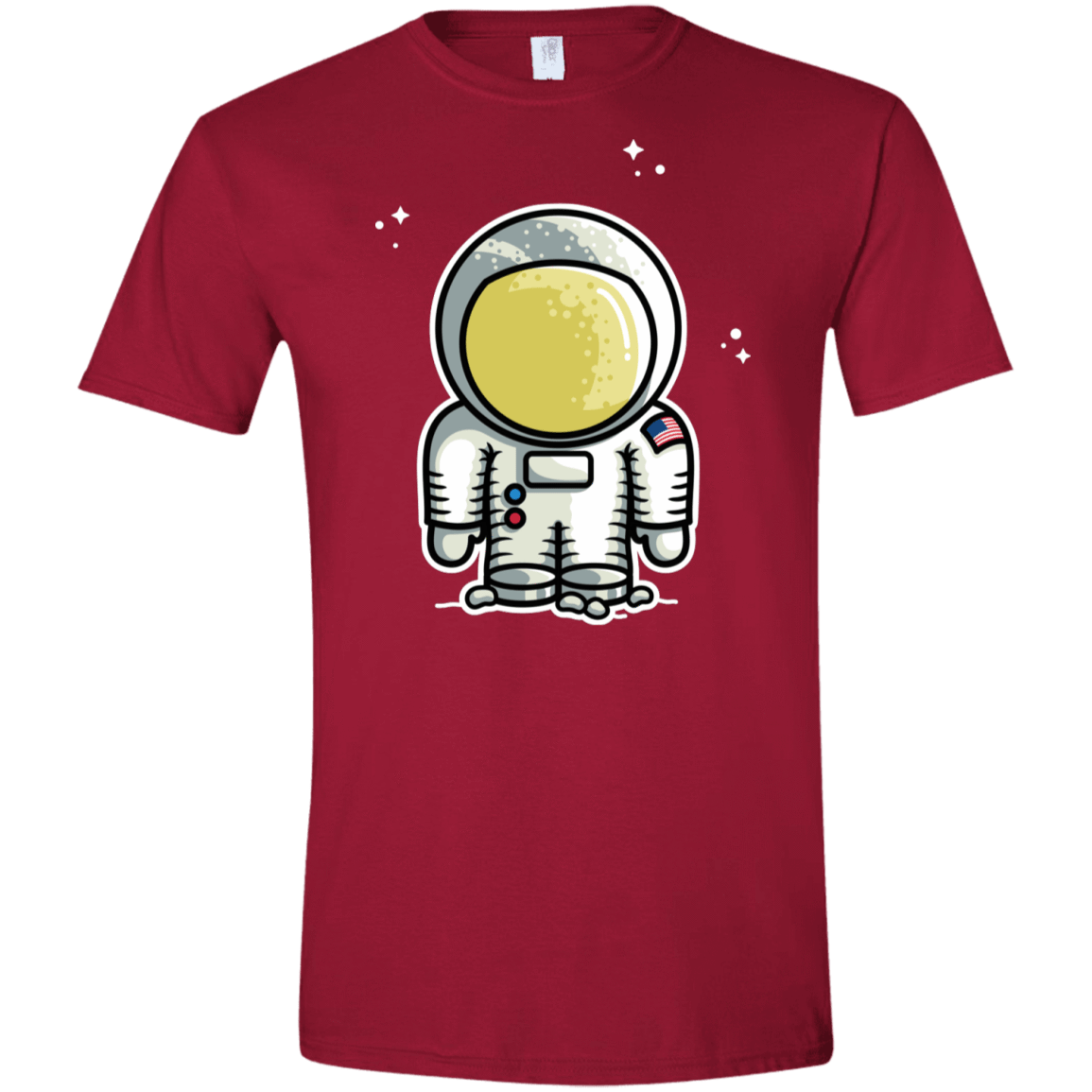 T-Shirts Cardinal Red / S Cute Astronaut Men's Semi-Fitted Softstyle