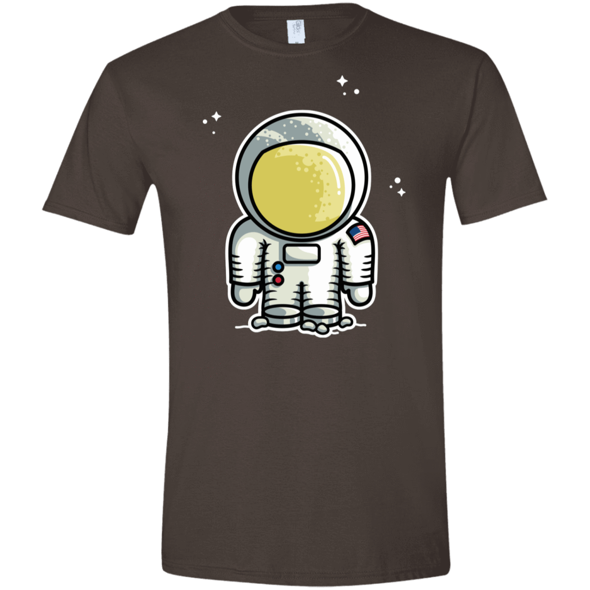 T-Shirts Dark Chocolate / S Cute Astronaut Men's Semi-Fitted Softstyle