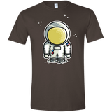 T-Shirts Dark Chocolate / S Cute Astronaut Men's Semi-Fitted Softstyle