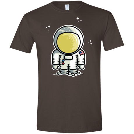 T-Shirts Dark Chocolate / S Cute Astronaut Men's Semi-Fitted Softstyle