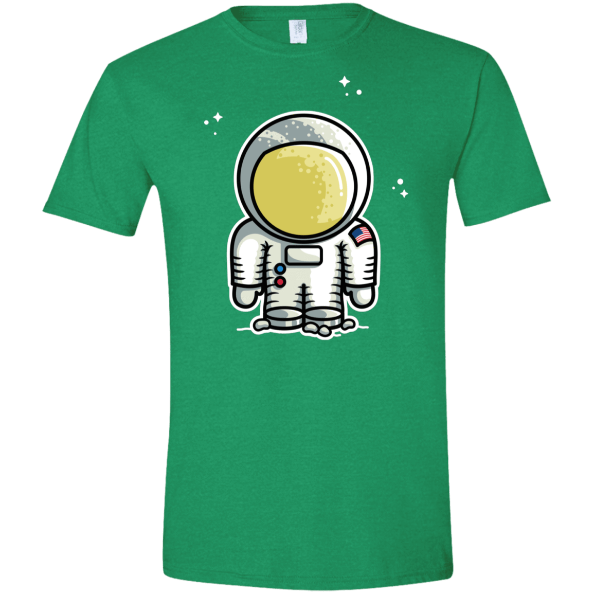 T-Shirts Heather Irish Green / S Cute Astronaut Men's Semi-Fitted Softstyle