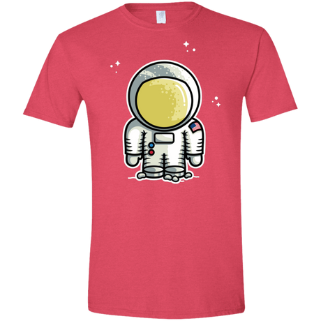 T-Shirts Heather Red / S Cute Astronaut Men's Semi-Fitted Softstyle