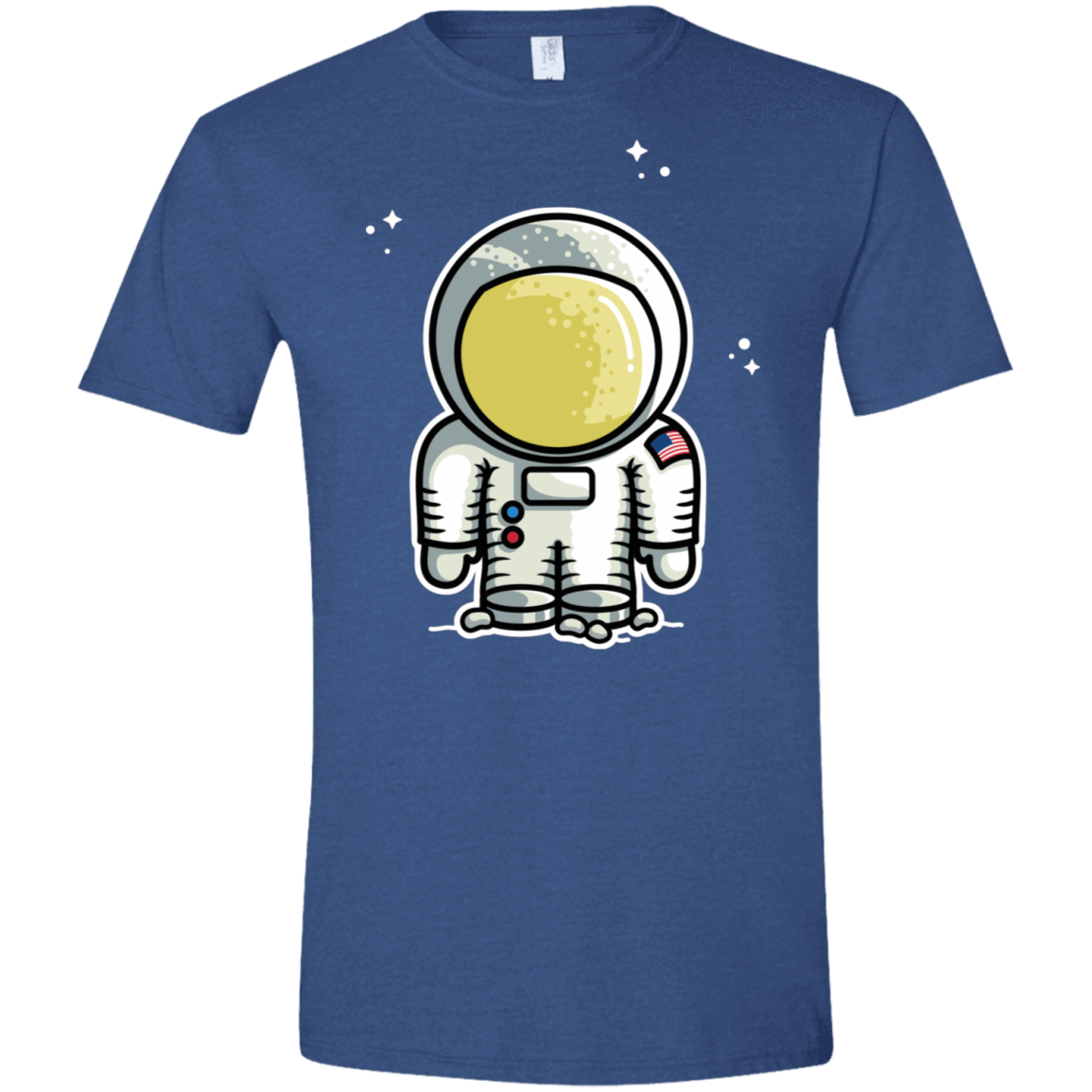 T-Shirts Heather Royal / X-Small Cute Astronaut Men's Semi-Fitted Softstyle