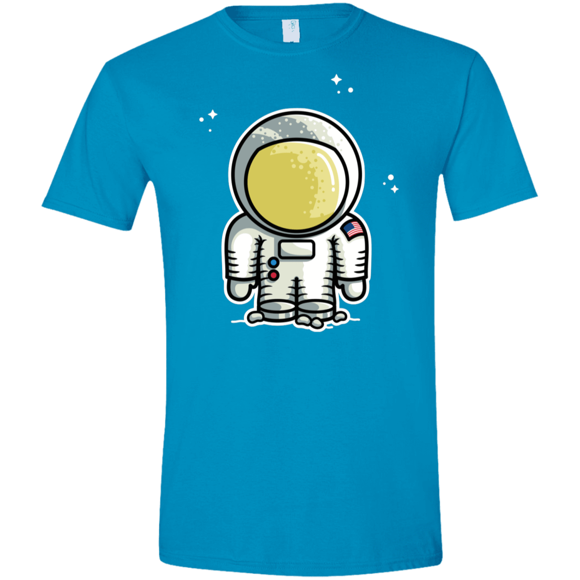 T-Shirts Sapphire / S Cute Astronaut Men's Semi-Fitted Softstyle