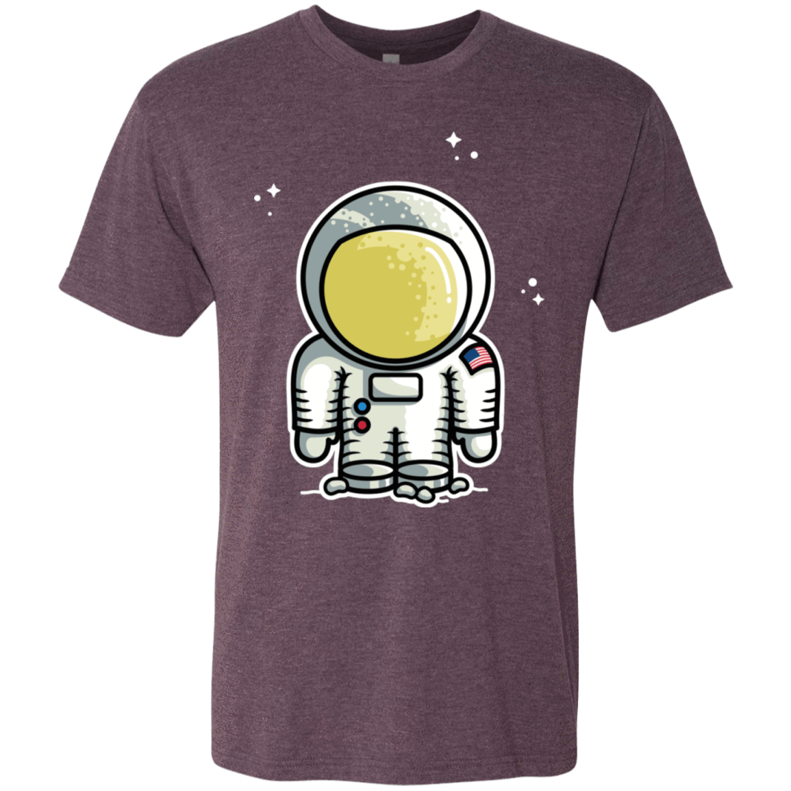T-Shirts Vintage Purple / S Cute Astronaut Men's Triblend T-Shirt