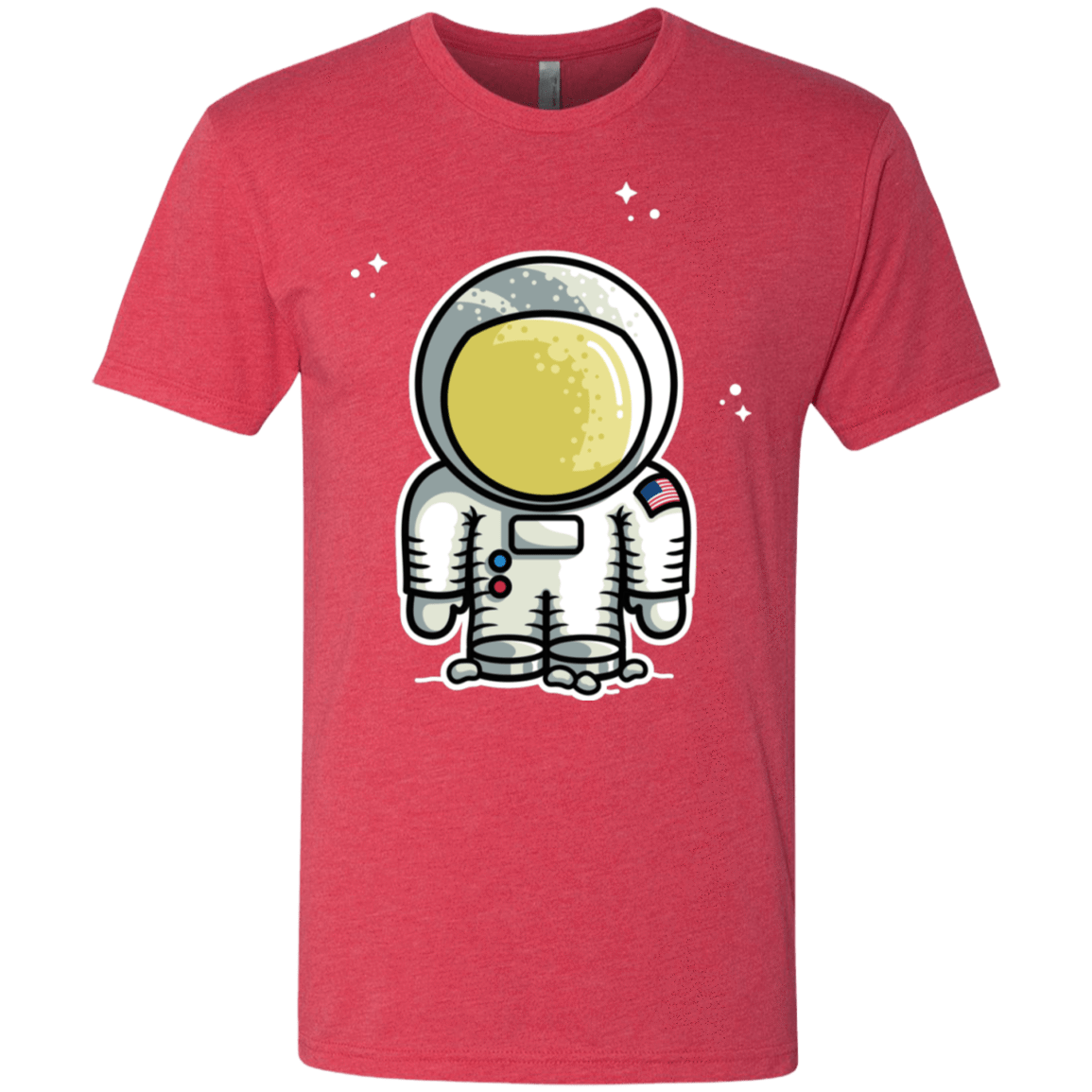 T-Shirts Vintage Red / S Cute Astronaut Men's Triblend T-Shirt