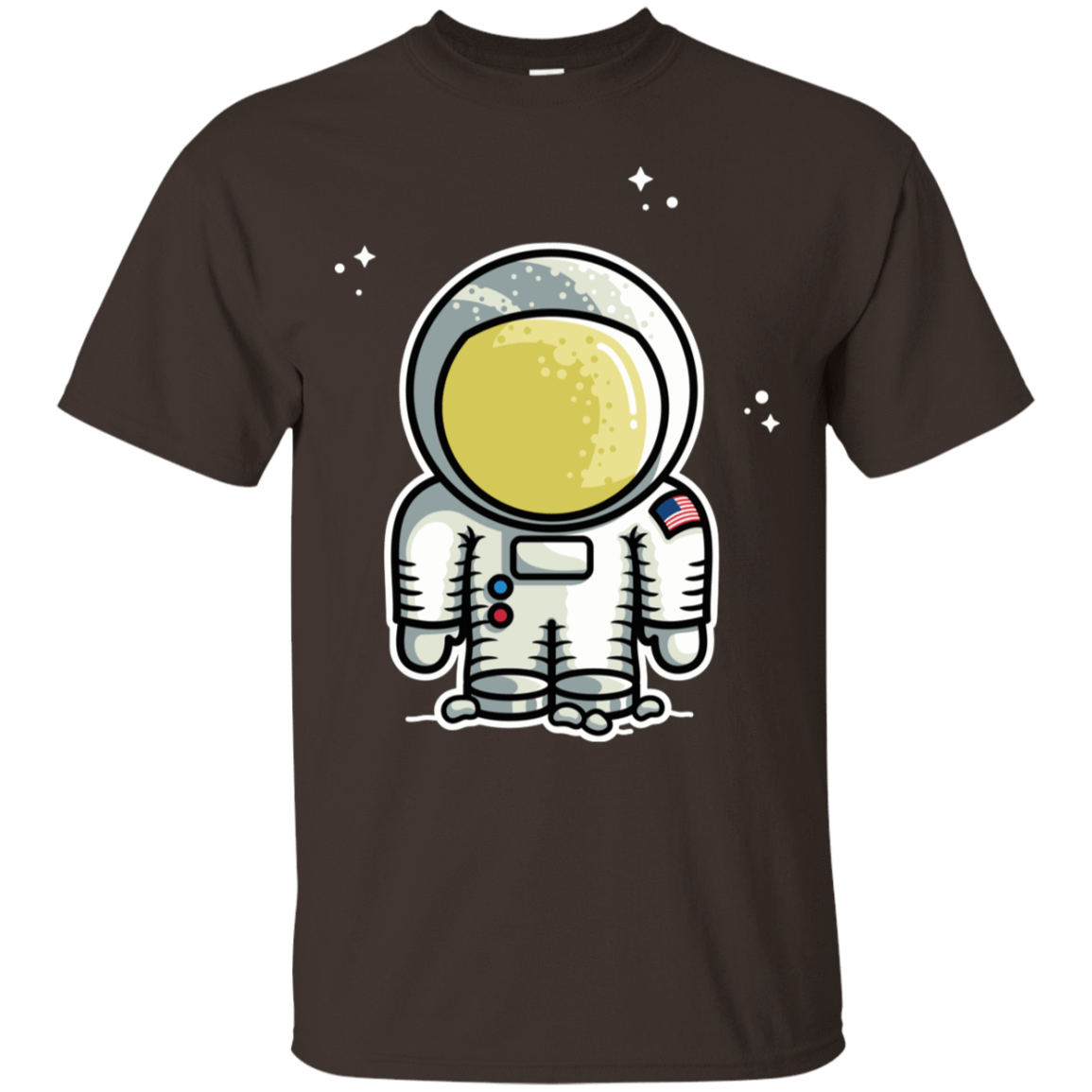 T-Shirts Dark Chocolate / S Cute Astronaut T-Shirt