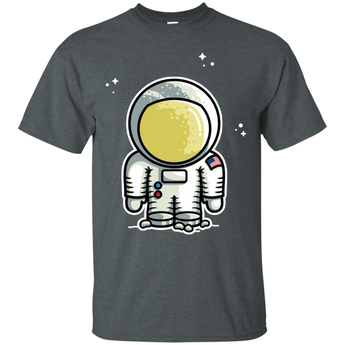 T-Shirts Dark Heather / S Cute Astronaut T-Shirt
