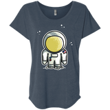 T-Shirts Indigo / X-Small Cute Astronaut Triblend Dolman Sleeve