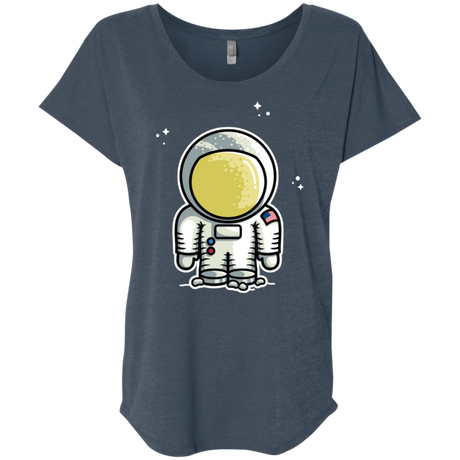 T-Shirts Indigo / X-Small Cute Astronaut Triblend Dolman Sleeve