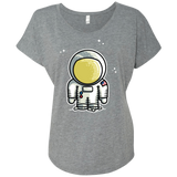 T-Shirts Premium Heather / X-Small Cute Astronaut Triblend Dolman Sleeve