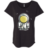 T-Shirts Vintage Black / X-Small Cute Astronaut Triblend Dolman Sleeve