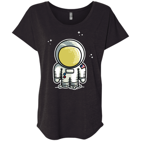 T-Shirts Vintage Black / X-Small Cute Astronaut Triblend Dolman Sleeve