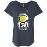 T-Shirts Vintage Navy / X-Small Cute Astronaut Triblend Dolman Sleeve