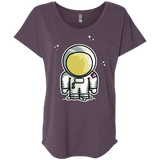 T-Shirts Vintage Purple / X-Small Cute Astronaut Triblend Dolman Sleeve
