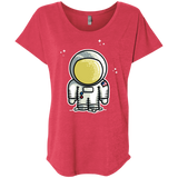 T-Shirts Vintage Red / X-Small Cute Astronaut Triblend Dolman Sleeve