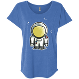 T-Shirts Vintage Royal / X-Small Cute Astronaut Triblend Dolman Sleeve