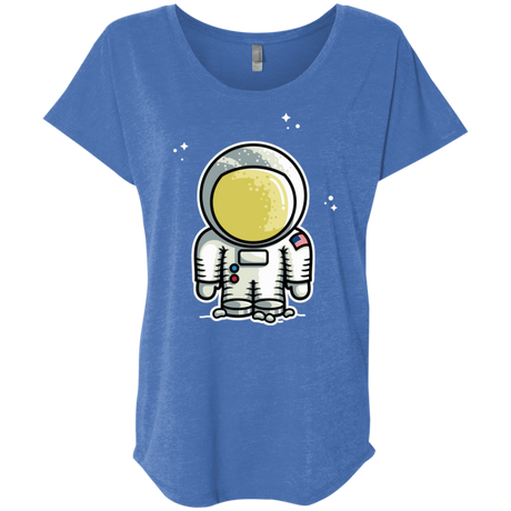 T-Shirts Vintage Royal / X-Small Cute Astronaut Triblend Dolman Sleeve
