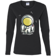 T-Shirts Black / S Cute Astronaut Women's Long Sleeve T-Shirt